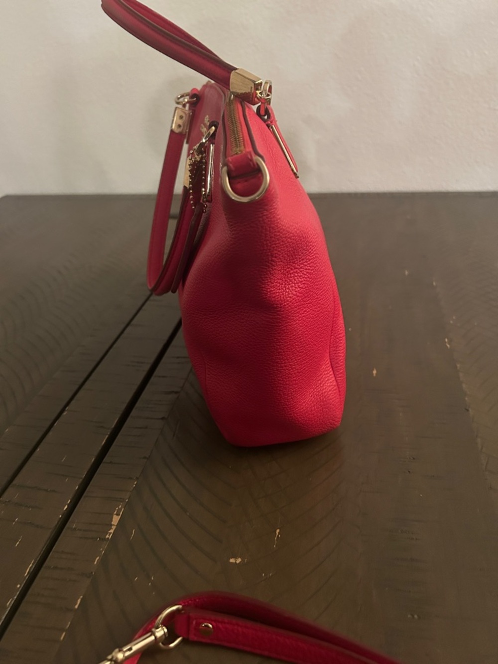 Coach Pink Pebbled Leather Kelsey Satchel No. A1580-F34493 - Picture 8 of 10